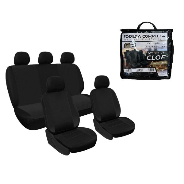 FODERA COMPLETA CLOE CON 4 ZIP E 5 POG. BLACK BLACK